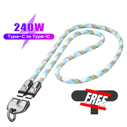 🔥Buy 3 Get 15% Off & Free Shipping✈️🔥C to C 240W Charging Cable with Wearable Bracelet Design