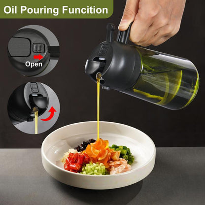 🔥LAST DAY 49% OFF-💕2 in 1 Glass Oil Sprayer & Dispenser🔥