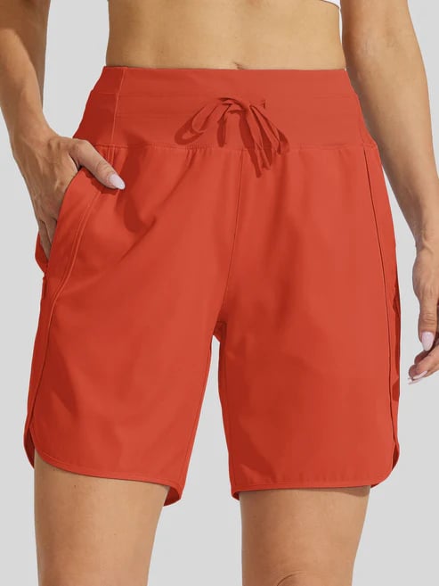 ⏰Hot Sale Women's Active 7 Inseam Athletic Long Running High Wasistband Shorts