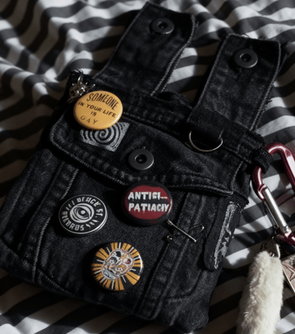 🔥Last Day 49% OFF - 🖤Handcrafted Punk Denim Waist Bag(✨Same as in the video)