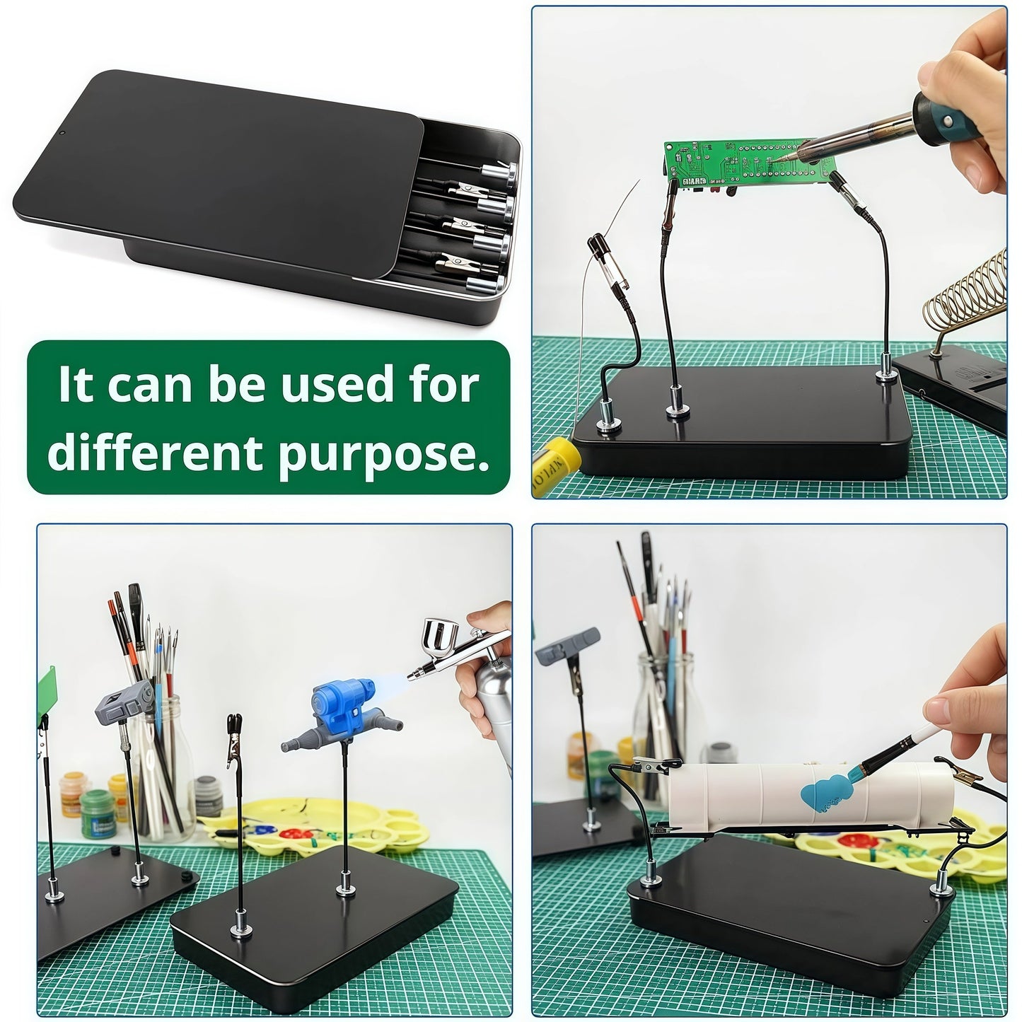 🧲MagStand Pro Magnetic Helping Hands Soldering Tool - Adjustable Alligator Clip Holder