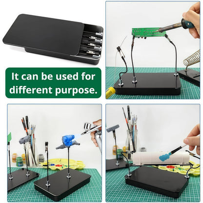 🧲MagStand Pro Magnetic Helping Hands Soldering Tool - Adjustable Alligator Clip Holder