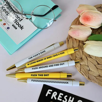🔥Last Day 49% OFF -Swear Word Design Ballpoint Pen Set