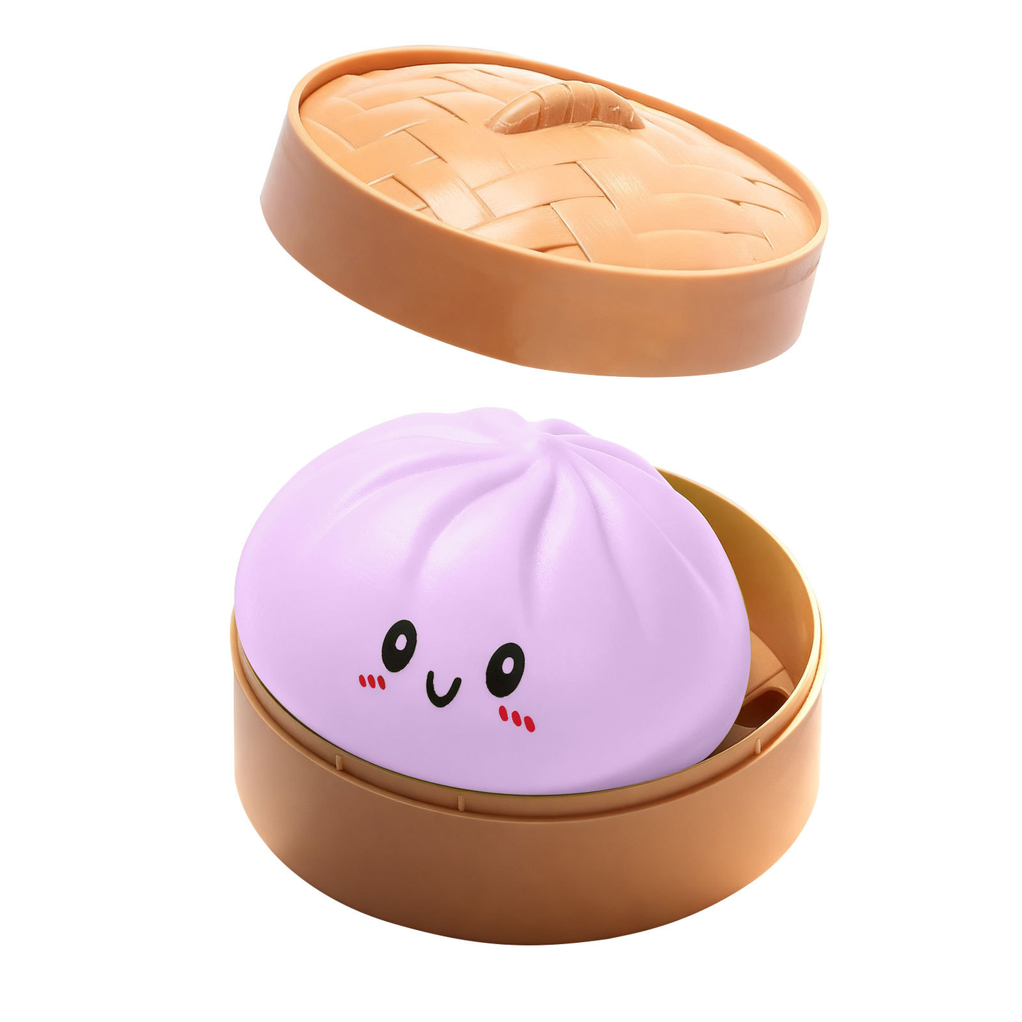 Giant Glitter Dumpling, Giant Dumpling Squishy, Mega Rainbow Dumplings, Cute Anxiety Relief Fidget Toy, with Steamer Box,Soft Squeeze Decompression Dough for Adults