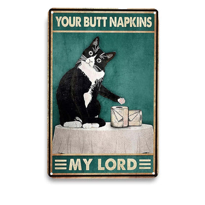 😹✨Funny Cat Sign Vintage Cat Wall Art