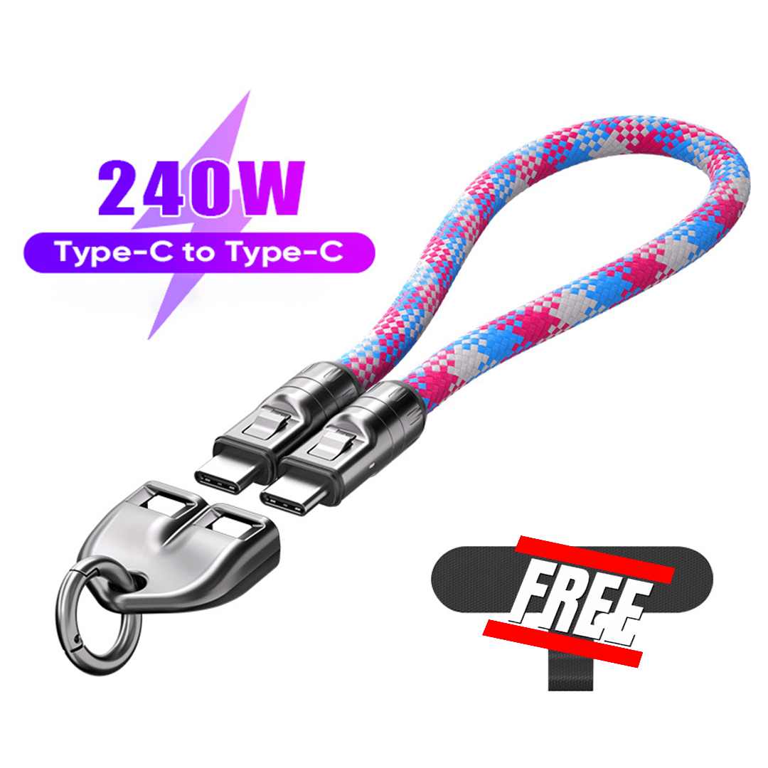 🔥Buy 3 Get 15% Off & Free Shipping✈️🔥C to C 240W Charging Cable with Wearable Bracelet Design