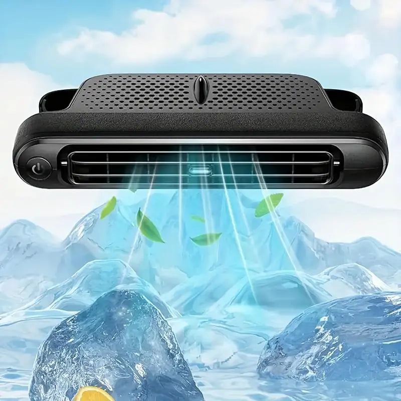 🔥LAST DAY 49% OFF -💨 Dual Turbo Car Seat Fan | USB Plug-in + Independent Switch | Rear Pillow Cooling for Personalized Comfort 🚗❄️