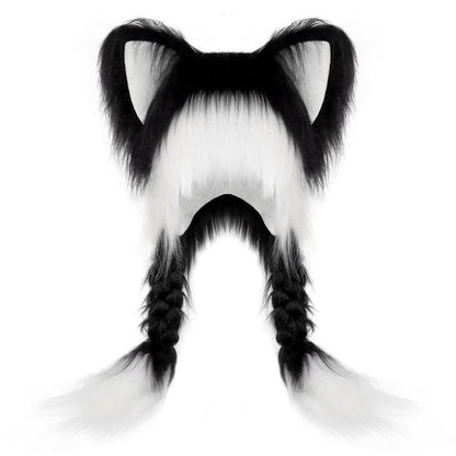 🔥Last Day 49% OFF - Soft Furry Animal Ear Hat with Braids