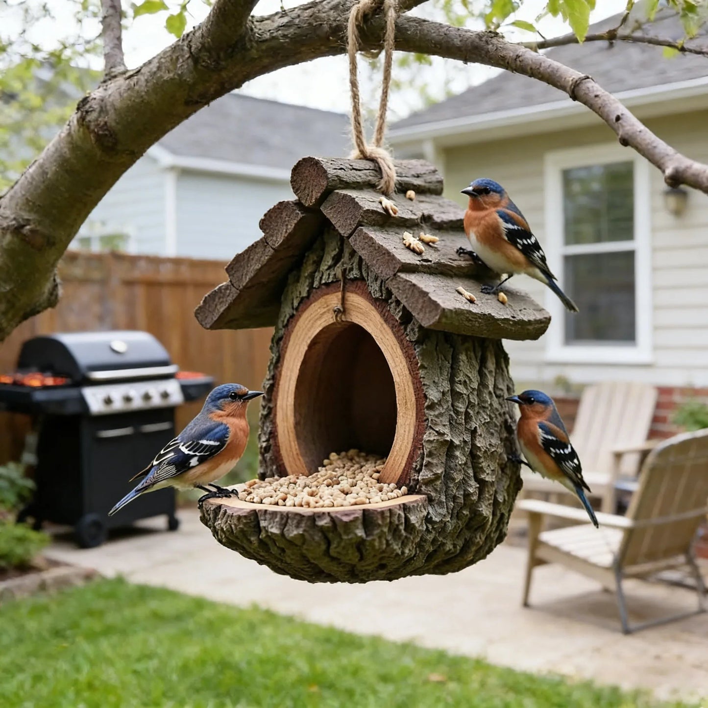 🔥Last Day 49% OFF -Vintage Treehouse Shape Bird Feeder