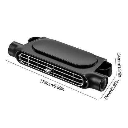 🔥LAST DAY 49% OFF -💨 Dual Turbo Car Seat Fan | USB Plug-in + Independent Switch | Rear Pillow Cooling for Personalized Comfort 🚗❄️