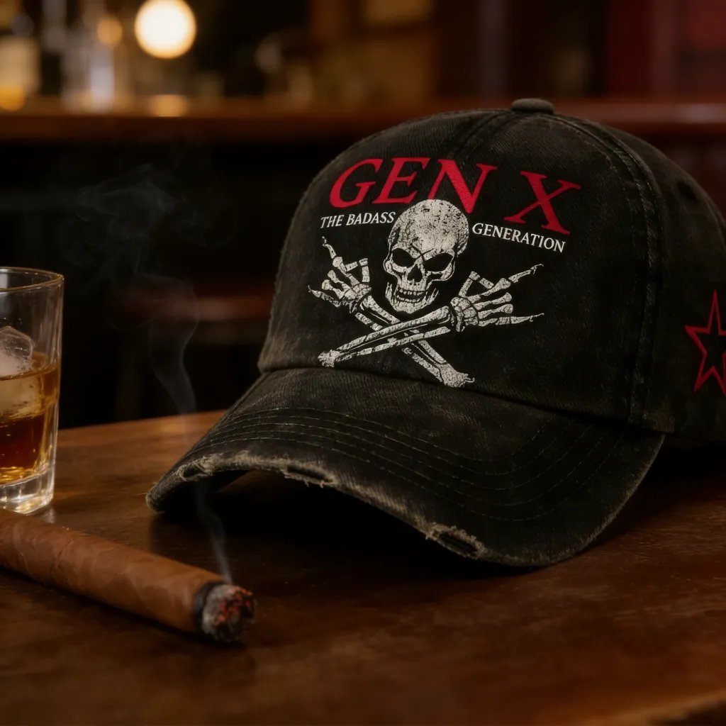 🔥Last Day: Buy 3 Get 1 Free - 💀Gen X Rebel Skull Cap🏴‍☠️