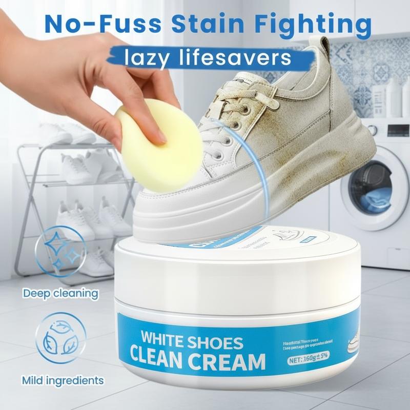 🔥Last Day 49% OFF - 🫧👟Multipurpose No-Wash White Shoe Cleaner Cream