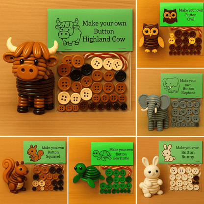 🎄🎁DIY Button Animal Ornaments