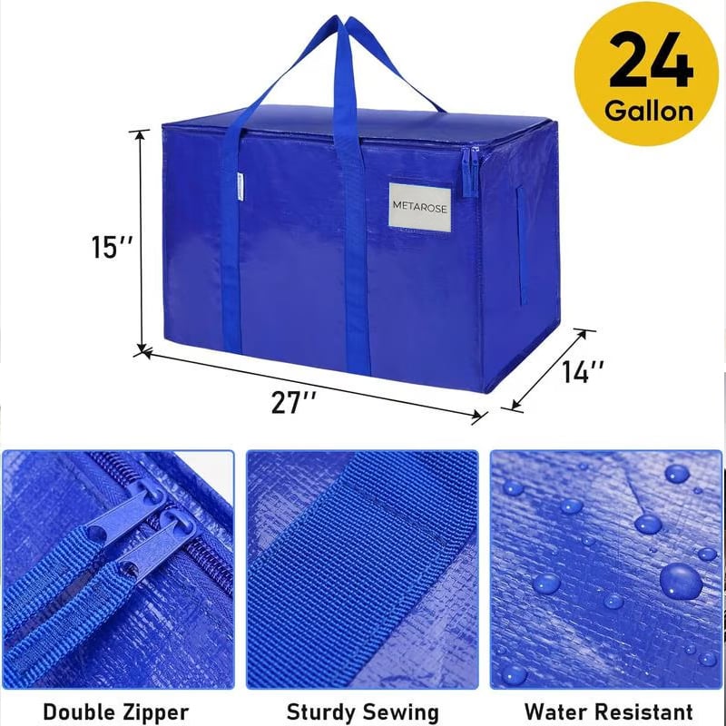🔥LAST DAY 49% OFF-24 Gallon Extra Large Heavy Duty Foldable Moving Bags