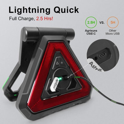 ⏰Last 4 hours Sale: Save 49%-🎁✨4-in-1 LED Safety Light | Flashlight, Triangle, SOS, Freestanding Mode