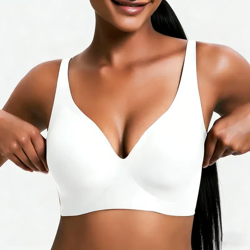 🔥Last Day 49% OFF -NESLEMY Wireless Bra | Comfortable Push-Up, Seamless, Deep V for Daily Wear