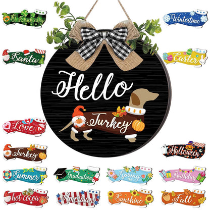🎉🐶✨49% OFF This Week Promotions-🔥16pcs Interchangeable Dachshund Sign Dog Welcome Sign🏡💖