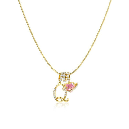 ✨Gold 3-Layering Initial A-Z Letter Heart Pendant Necklaces💗