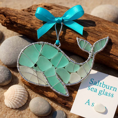 🌊✨ Handmade Sea Glass Ocean Ornament Collection