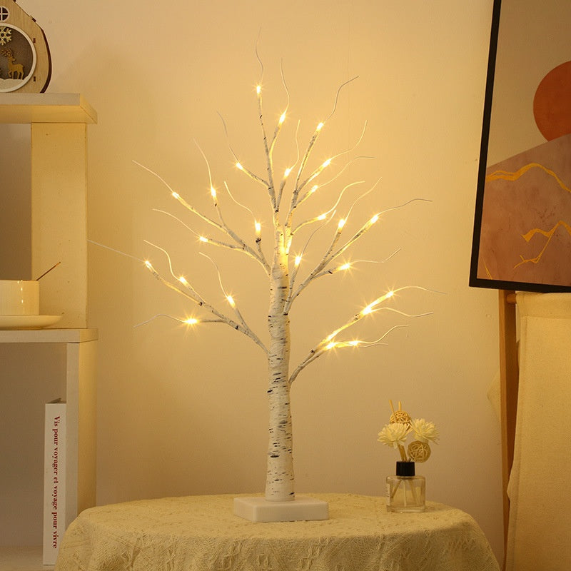🔥Last Day 49% OFF -Valentines Day Decor Lighted Birch Tree with Heart Ornaments
