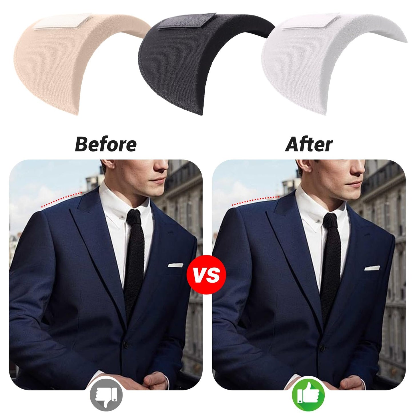 🔥Last Day: Buy 2 Get 2 Free - 2 Pairs Set-in Shoulder Pads (Unisex)