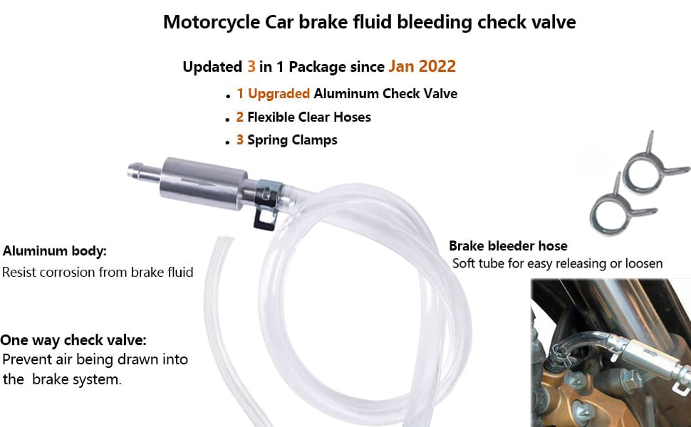 🏆Flash Sale⚡50K+ SOLD! Almost Gone-💥Brake Bleeder Hose - One Way Check Valve Tube Bleeding Tool Kit For Car Motorcyle Clutch💥
