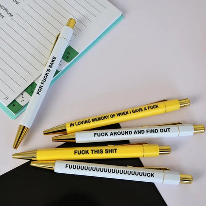 🔥Last Day 49% OFF -Swear Word Design Ballpoint Pen Set
