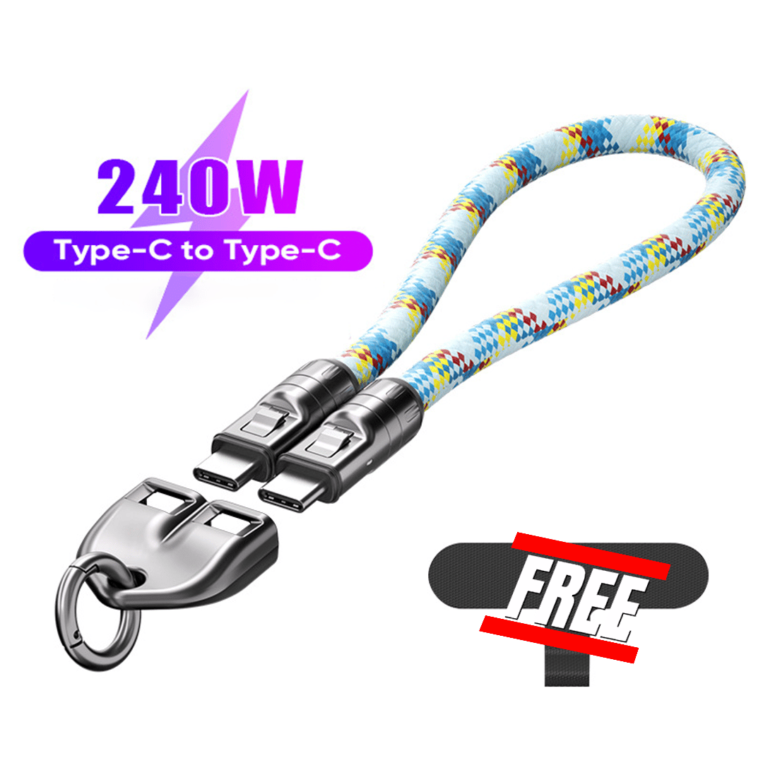 🔥Buy 3 Get 15% Off & Free Shipping✈️🔥C to C 240W Charging Cable with Wearable Bracelet Design