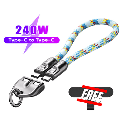 🔥Buy 3 Get 15% Off & Free Shipping✈️🔥C to C 240W Charging Cable with Wearable Bracelet Design