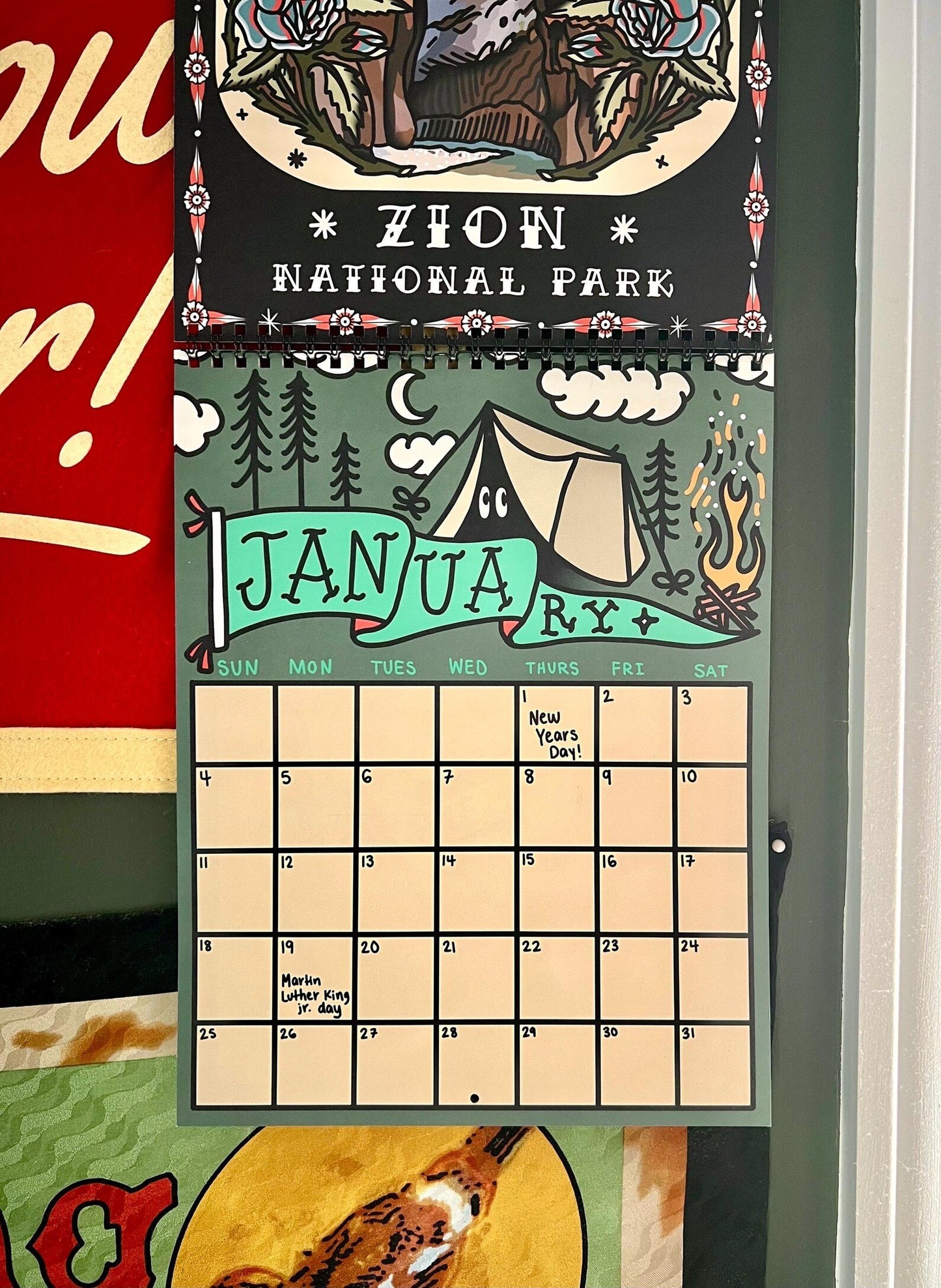 📅2026 National Park Calendars - American traditional tattoo - nature lovers - gifts for him