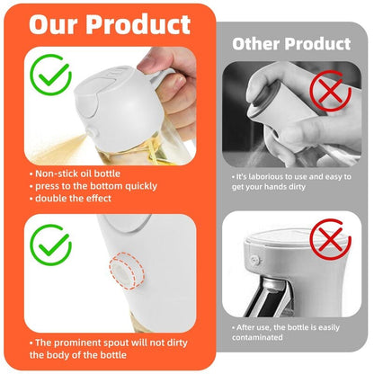 🔥LAST DAY 49% OFF-💕2 in 1 Glass Oil Sprayer & Dispenser🔥