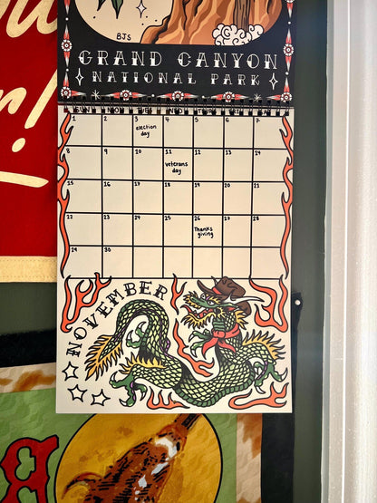 📅2026 National Park Calendars - American traditional tattoo - nature lovers - gifts for him