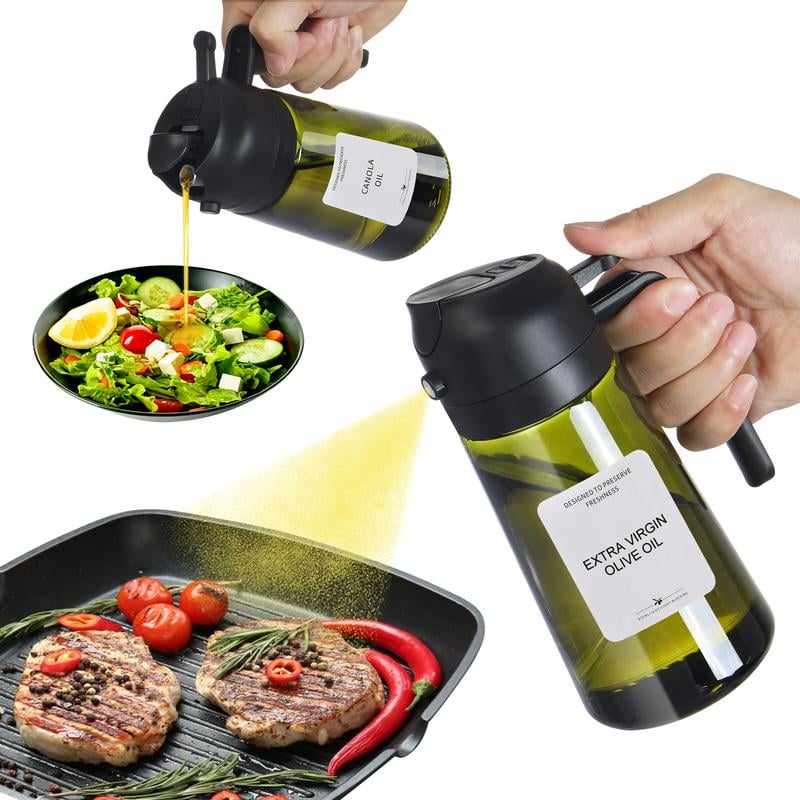 🔥LAST DAY 49% OFF-💕2 in 1 Glass Oil Sprayer & Dispenser🔥