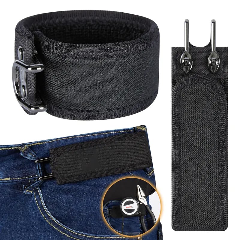 🔥BUY 1 GET 1 FREE🎁-Tactical Metal Hook Elastic Belt (Unisex) - Patented No - Buckle Invisible Design | Soft Adjustable Side-2PCS