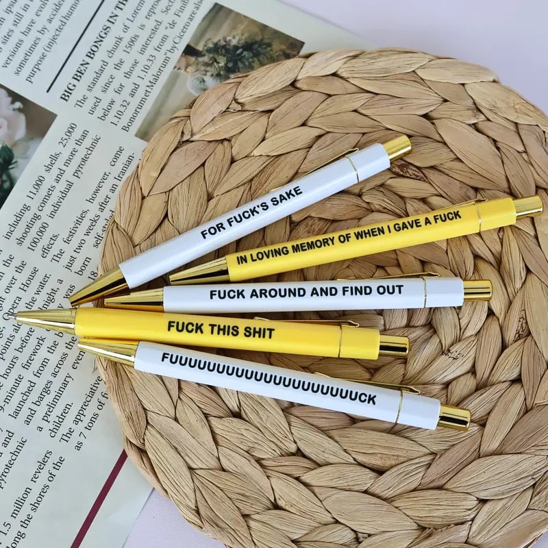 🔥Last Day 49% OFF -Swear Word Design Ballpoint Pen Set