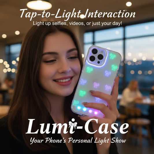 (🎄Early Christmas Sale 49%)📱Vibrant LED Bowknot Phone Case, Compatible with iPhone 11/12/13/14/15/16/17 Pro/Pro Max