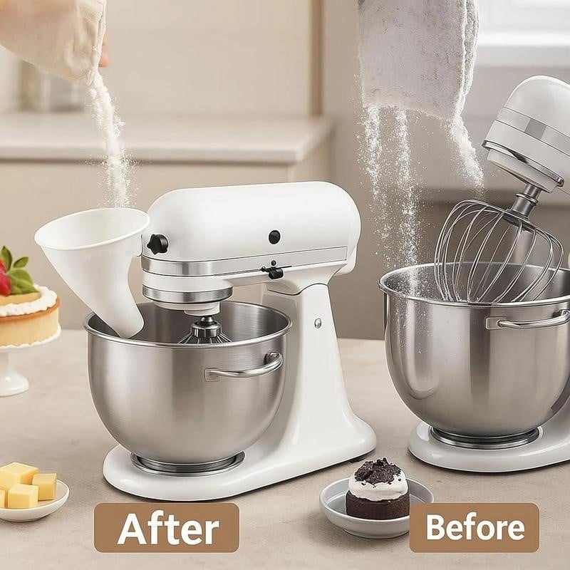 ⚡LAST DAY 49% OFF - ✨Flour Funnel for Kitchen Aid Stand Mixer