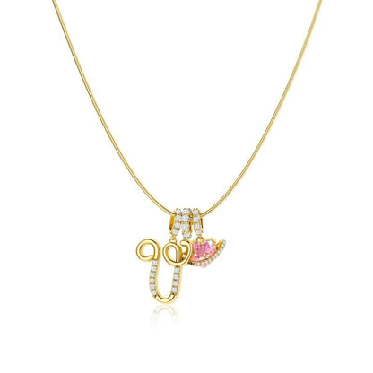 ✨Gold 3-Layering Initial A-Z Letter Heart Pendant Necklaces💗