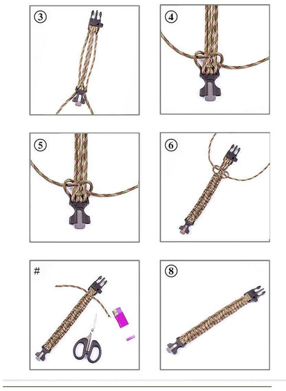 Multifunctional 5 in 1 Multifunctional Outdoor Parachute  Rope
