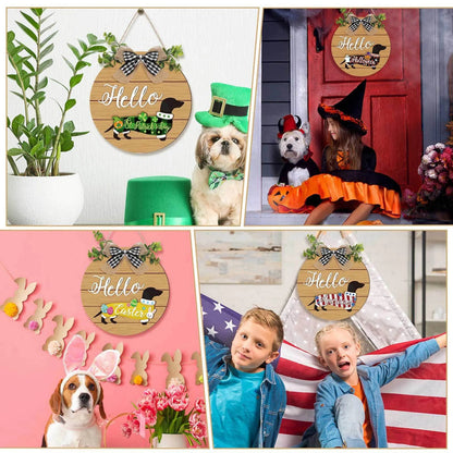 🎉🐶✨49% OFF This Week Promotions-🔥16pcs Interchangeable Dachshund Sign Dog Welcome Sign🏡💖