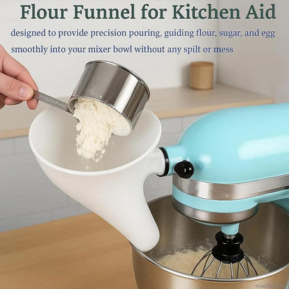 ⚡LAST DAY 49% OFF - ✨Flour Funnel for Kitchen Aid Stand Mixer