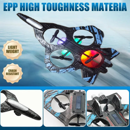 🎉Last day clearance✈️RC Stunt Fighter Jet Toy for Kids with 360° Flips & LED Lights