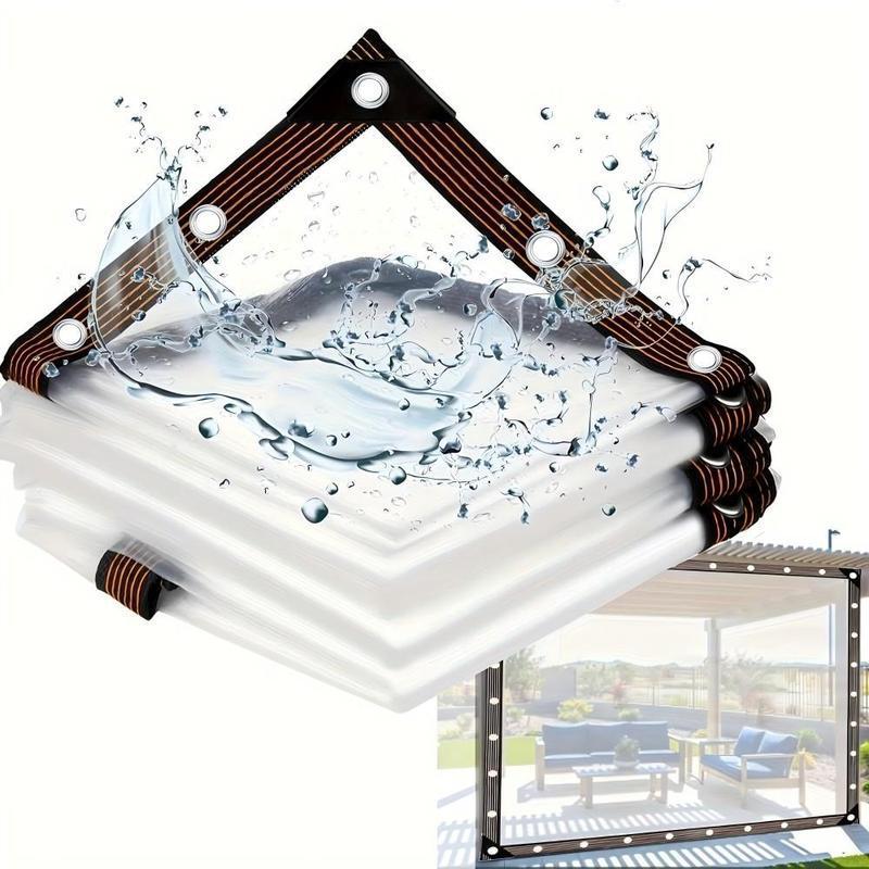 💦🌊 Heavy-Duty PVC Tarp - Weatherproof Curfakul Clear Waterproof Tarp