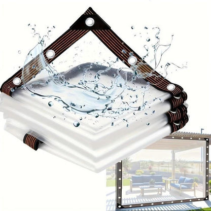 💦🌊 Heavy-Duty PVC Tarp - Weatherproof Curfakul Clear Waterproof Tarp