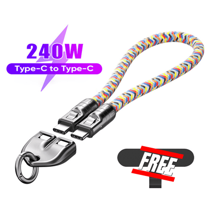 🔥Buy 3 Get 15% Off & Free Shipping✈️🔥C to C 240W Charging Cable with Wearable Bracelet Design