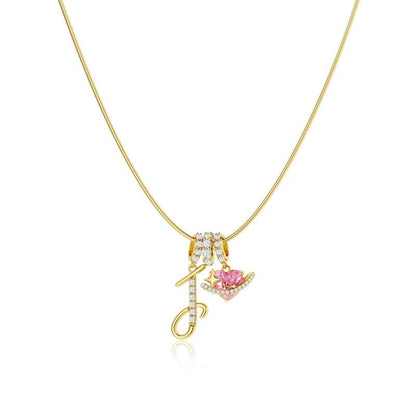 ✨Gold 3-Layering Initial A-Z Letter Heart Pendant Necklaces💗