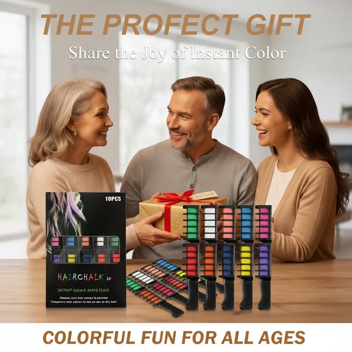✨Festive Fun Hair Chalk Combs🌈
