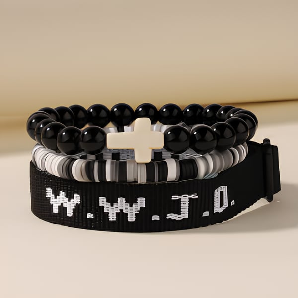 🔥LAST DAY 50% OFF-✝️ W.W.J.D. "What Would Jesus Do" Faith Bracelet Set