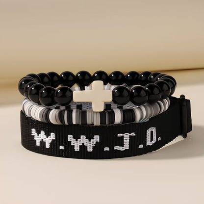 🔥LAST DAY 50% OFF-✝️ W.W.J.D. "What Would Jesus Do" Faith Bracelet Set