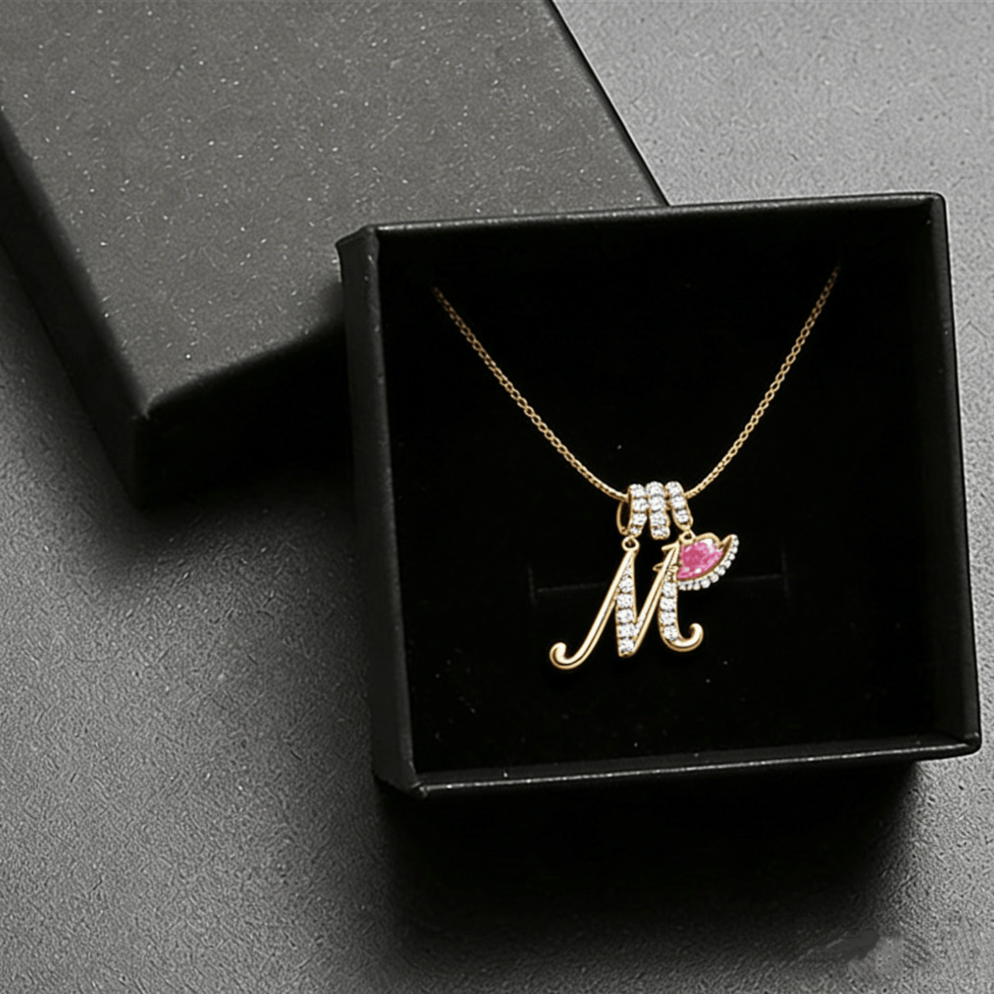 ✨Gold 3-Layering Initial A-Z Letter Heart Pendant Necklaces💗